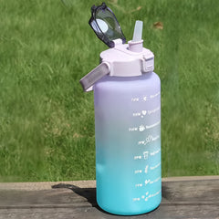 Gradient Sports Water Cup 2000ml Portable Leakproof Bottle With Time Marker