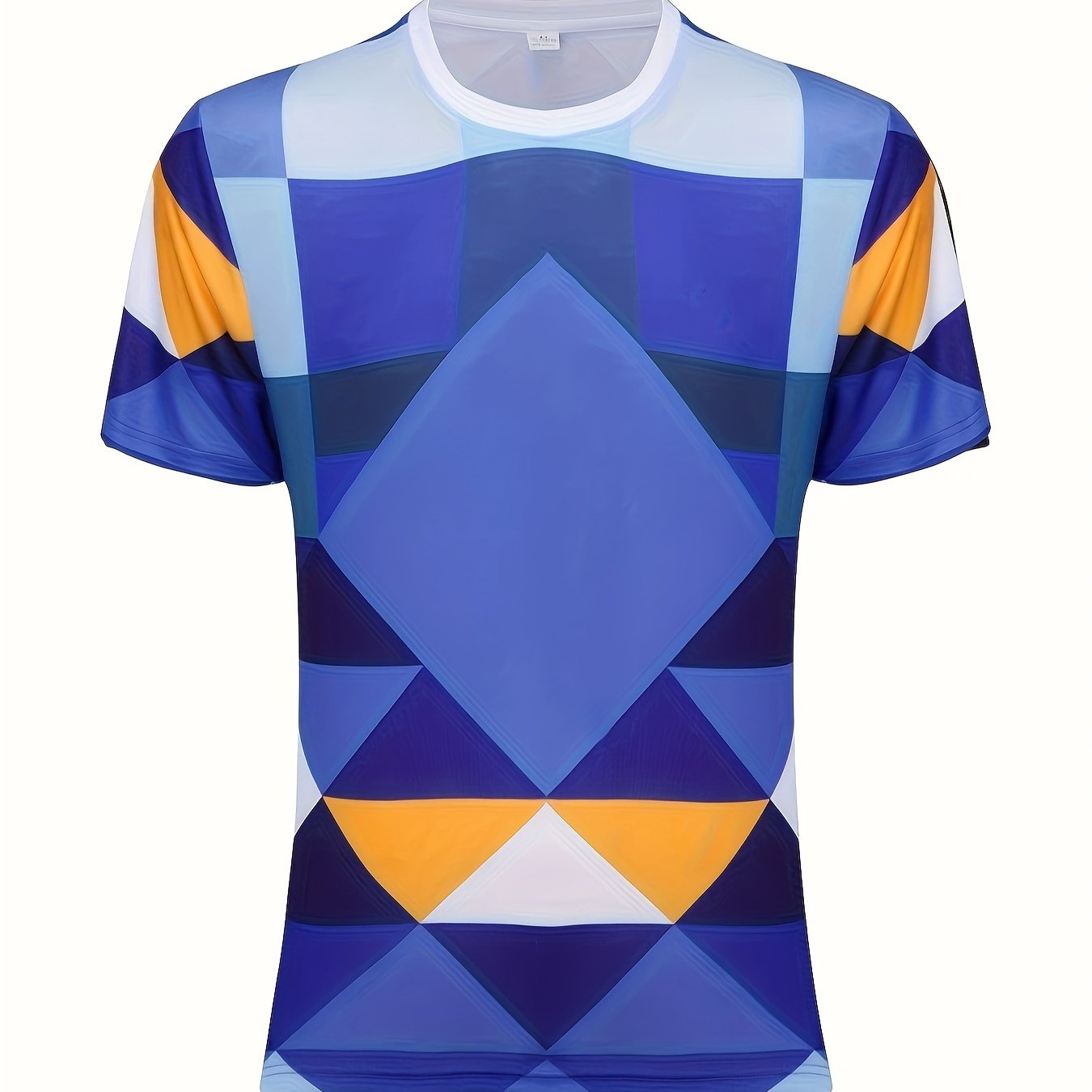 Men's Geometry Pattern Breathable Soccer Club Uniform Shirt