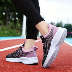 Ombre Soft Thick Sole Shock Absorption Woven Shoes