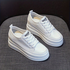 Women's Platform Skate Shoes Height Increasing Low Top Sneakers