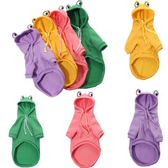 Frog Dog Hoodie Pet Costume For Holiday Halloween Clothes