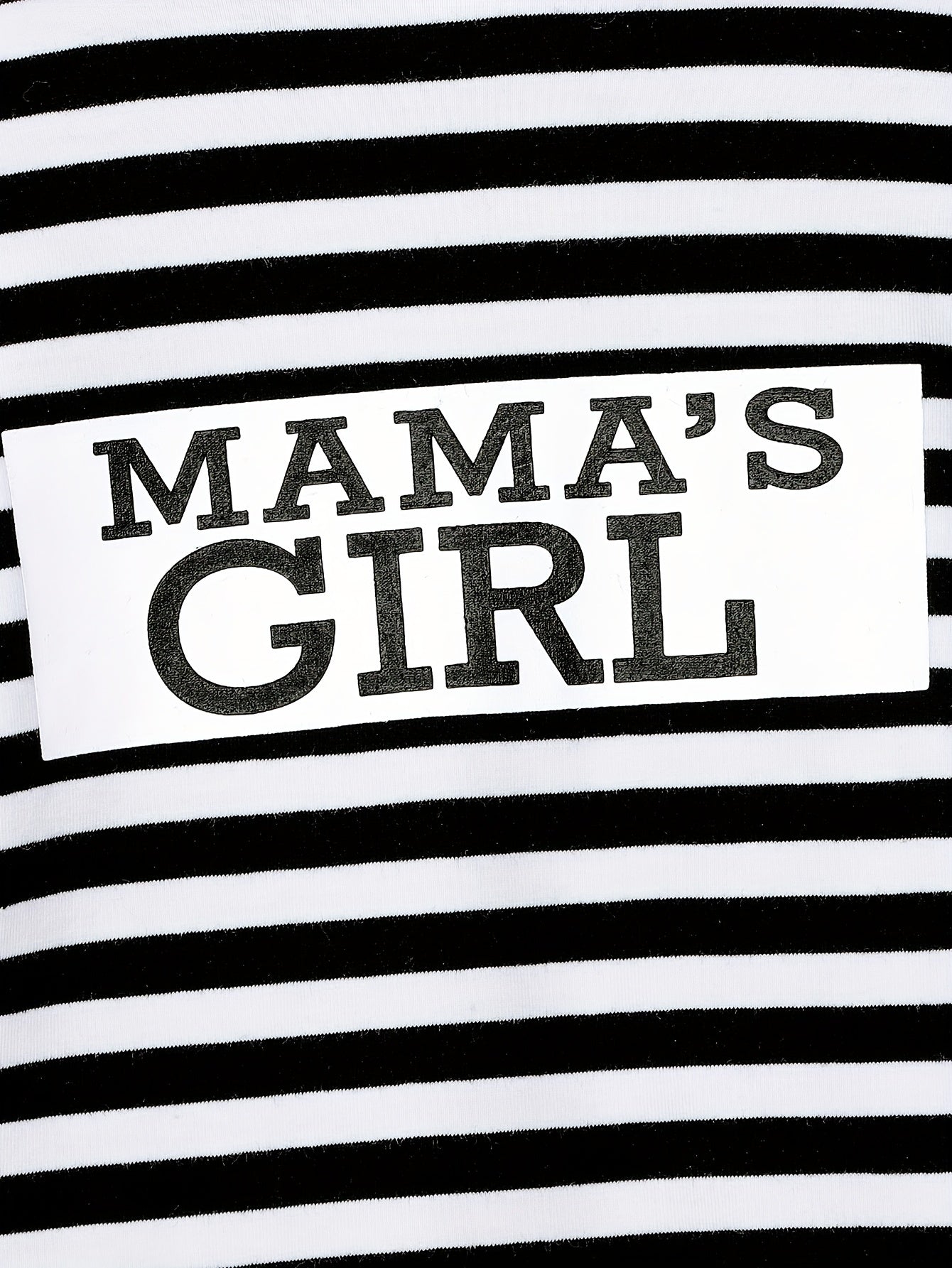 Girls' Striped & Letter Print Hoodie Top