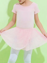 Sequin Mesh Dance Skirt Girls Ballet Skirt For Party Performance