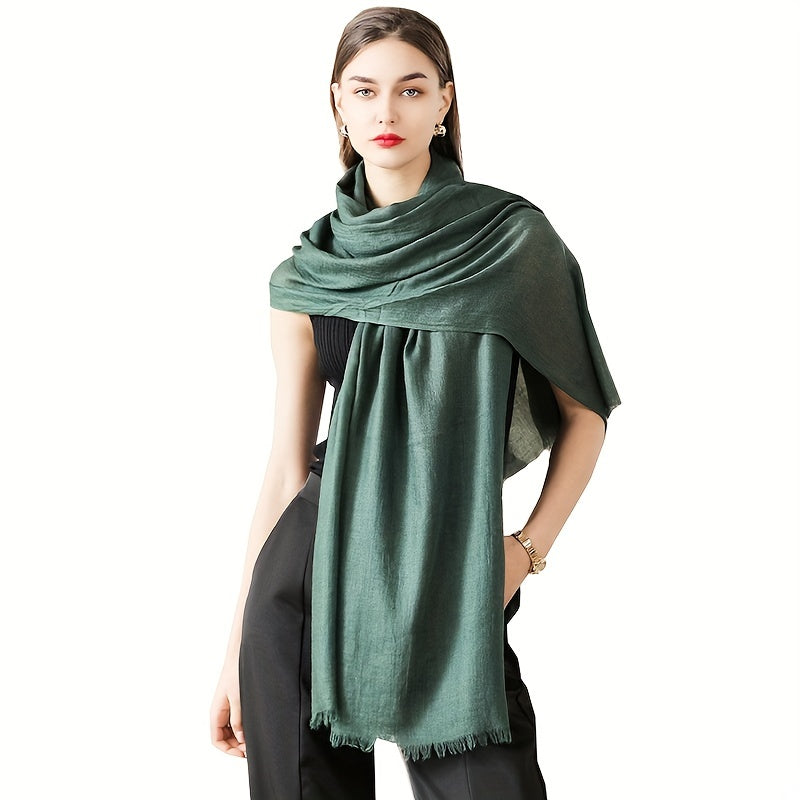 Boho Ling Scarf Sunscreen Shawl Frayed Edge Beach Towel