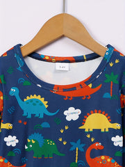 Toddler Dino Pajama Set Long Sleeve Top & Pants