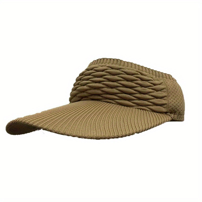 Women's Textured Sun Visor Hat Top Breathable Sun Hat for Tennis Golf