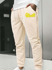 Men's Personality Print Drawstring Trousers Sweatpants