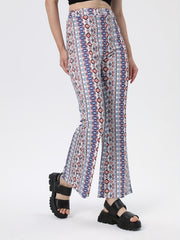 Y2K Printed High Waist Pants Casual Spring & Fall Women's Clothing