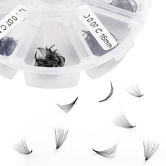 500 Premade Fans Eyelash Extension 10D 12D 0.07 0.05mm C D Curling 9-16mm