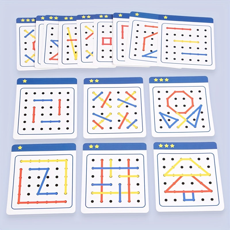 Wooden Rope Tying Game Board for Fun Learning