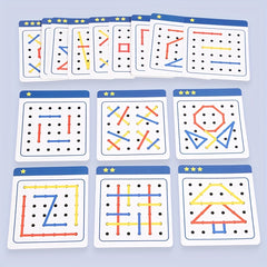 Wooden Rope Tying Game Board for Fun Learning