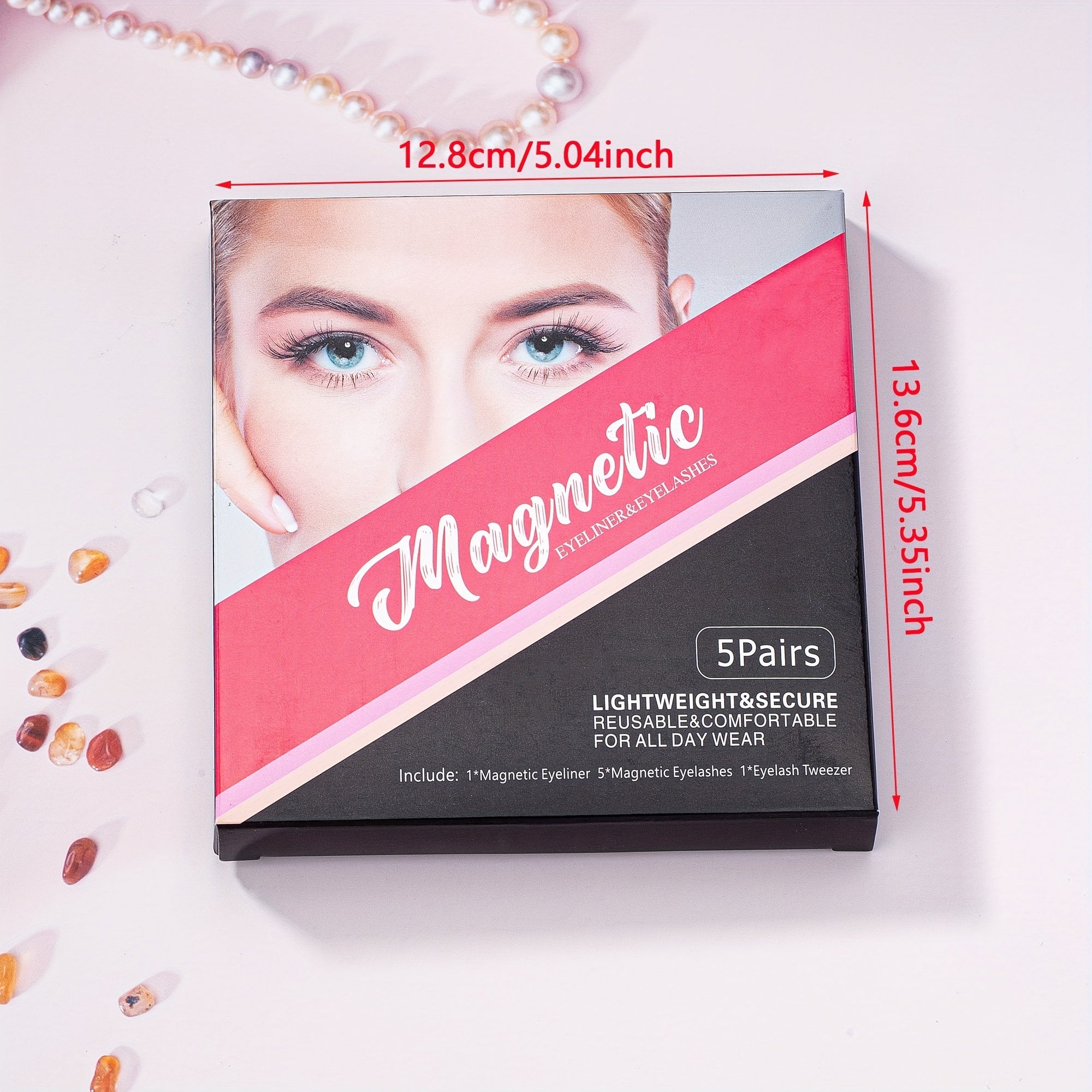 5 Pairs Magnetic Eyelashes and Eyeliner Set for Flawless Look