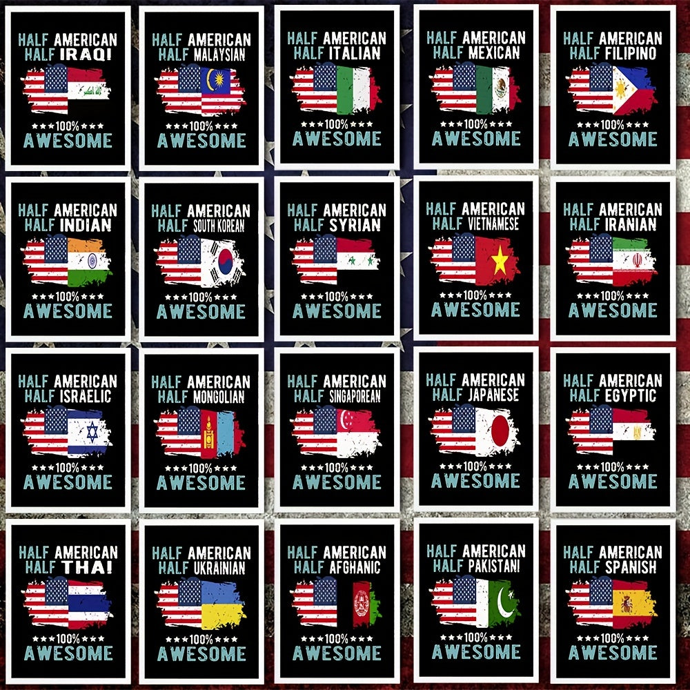 American Immigrant Culture Poster Map Modern Wall Art Home Decor