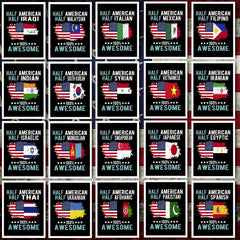 American Immigrant Culture Poster Map Modern Wall Art Home Decor