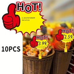 10pcs Merchandise Label Tag Supermarket Advertising Paper Tag