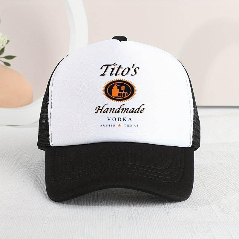 Kids Sunshade Baseball Cap Voltaire Print Mesh Outdoor Hat