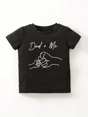 Toddler Baby Boys Short Sleeve Tee Top Dad Me T Shirt Father's Dress