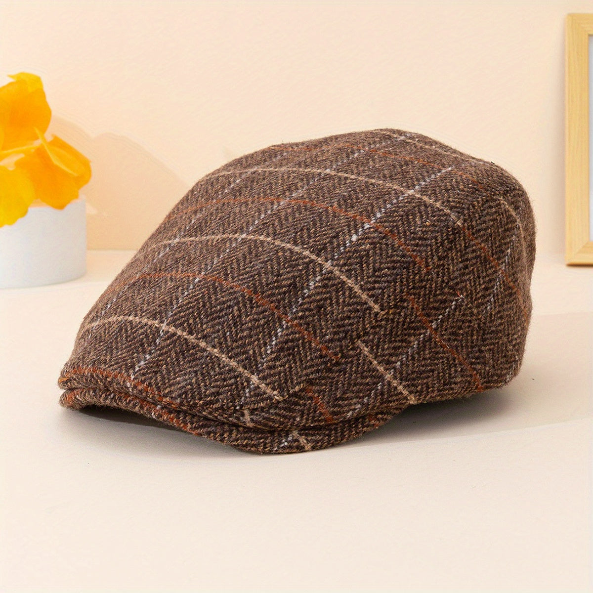 British Plaid Flat Cap for Autumn and Winter Unisex