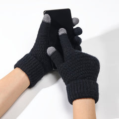 Winter Knitted Touch Screen Full Finger Gloves for Running and Driving