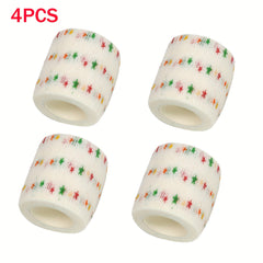 4pcs Cartoon Pattern Pet Self Adhesive Bandage Rolls Vet Tape For Cat And Dog