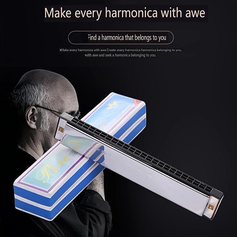 24 Holes Aluminum Seat Plate Toy Harmonica