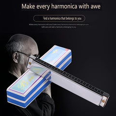 24 Holes Aluminum Seat Plate Toy Harmonica