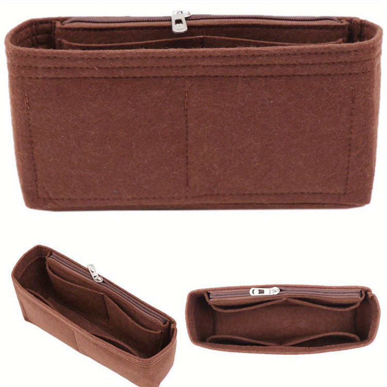 Minimalist Felt Organizer Insert Bag With Pockets