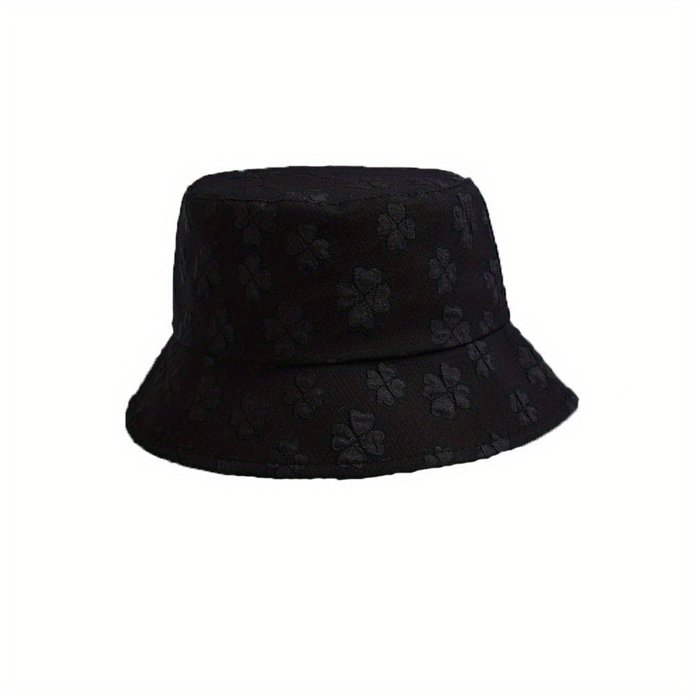 Flower Pattern Bucket Hat Solid Casual Sun Hat Travel Beach Hats For Women