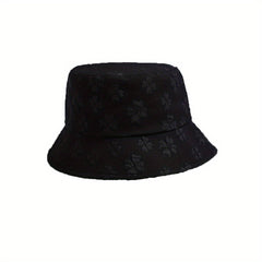 Flower Pattern Bucket Hat Solid Casual Sun Hat Travel Beach Hats For Women