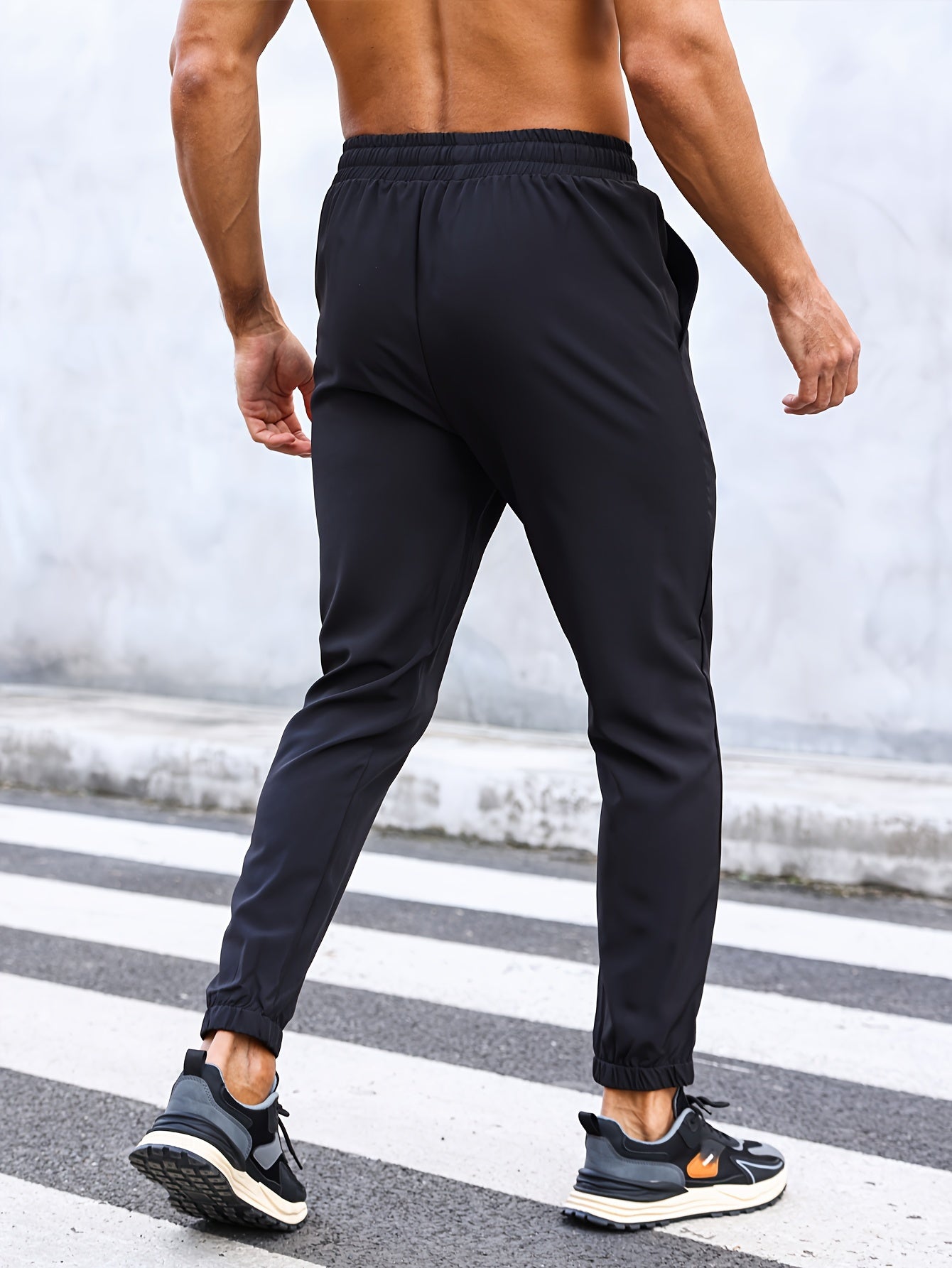 Men's Drawstring Joggers Sports Pants for Hiking Fitness