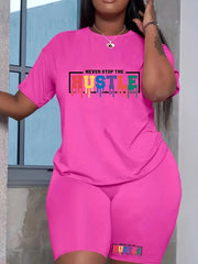 Dripping Letter Print 2 Piece Set
