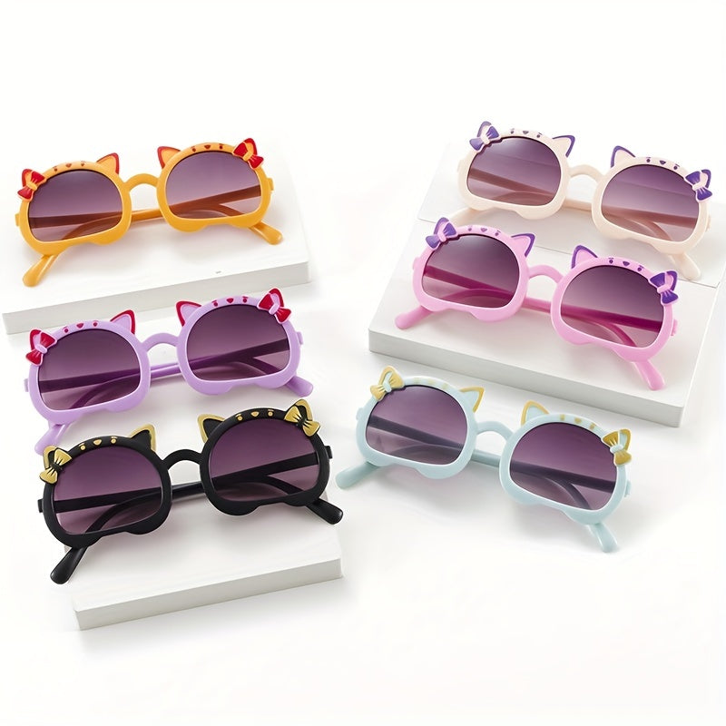 Girl's Cat Bow Sunglasses UV Protection Glasses