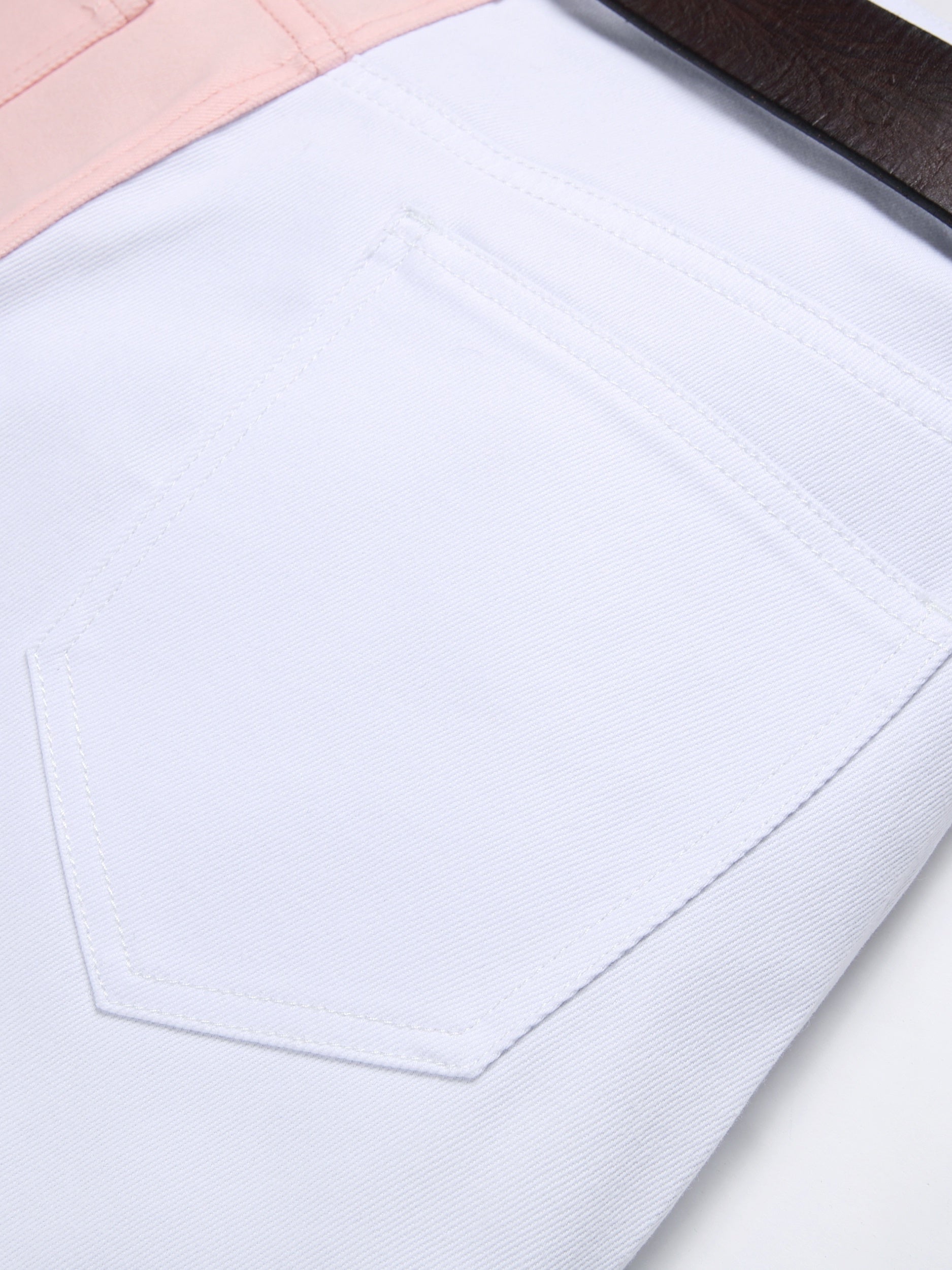Slim Fit Block Jeans Men's Casual Stretch Street Style Jeans