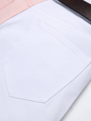 Slim Fit Block Jeans Men's Casual Stretch Street Style Jeans