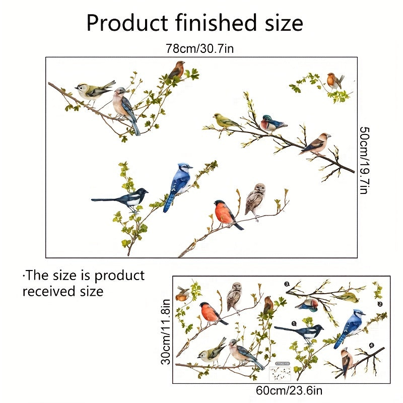 Branches & Birds Window Sticker - Reusable & Removable