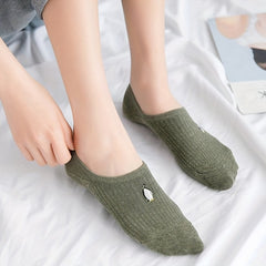 10 Pairs Cartoon Embroidery Low Cut Ankle Socks Women's Stockings