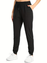 Solid Drawstring Joggers - Women's Casual Pants