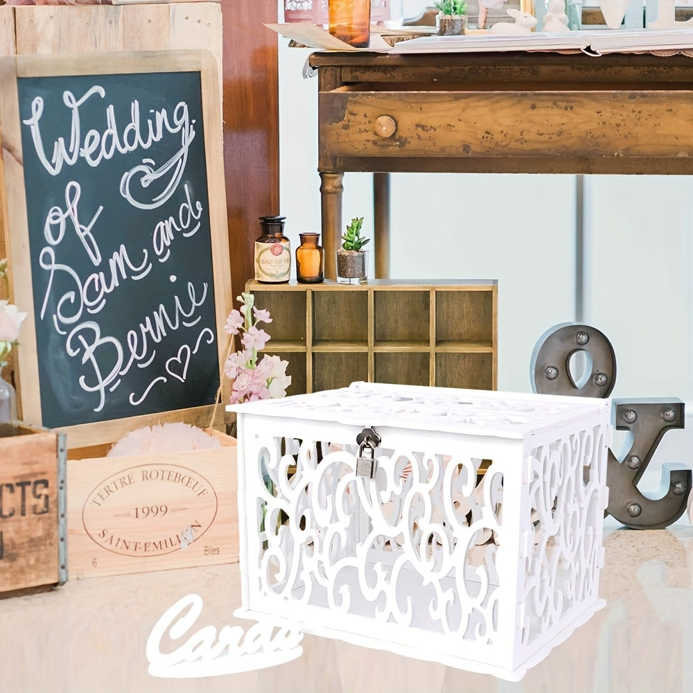 DIY Wedding Card Box with Lock for Special Occasions