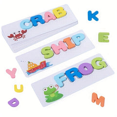 Wooden Spelling Word Game Educational Toy for Kids