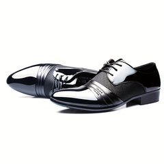 Men's Pointed Toe Derby Shoes Non Slip Dress Shoes For Wedding Business