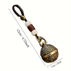 Brass Pixiu Bell Keychain Hollow Out Bell Lucky Decor