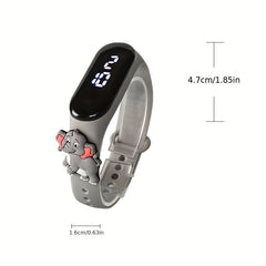 Girls' Digital Watches Cartoon Animal TPU Band Back to School