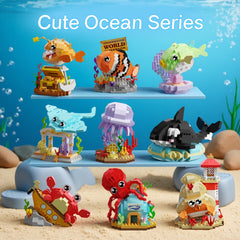 Ocean Animal Building Blocks Set ABS Material Enhances Hand Skills
