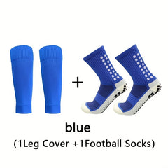 2pcs Men's Non slip Thickened Mid calf Football Socks