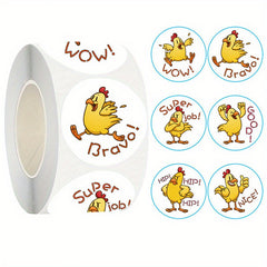 500 Pcs Rooster Funny Gift Wrapping Stickers Wedding Decorative Envelope Sealing