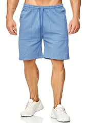 Men's Casual Solid Waist Drawstring Shorts Summer Basketball