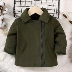 Toddler Boys Plush Winter Coat Zip Up Jacket