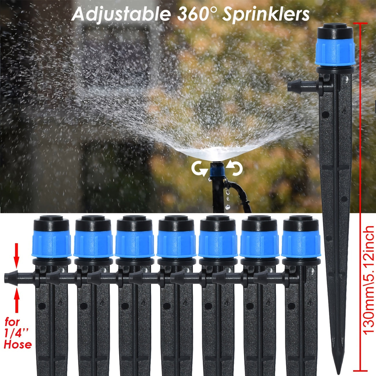Adjustable Irrigation Misting Dripper 360degree Sprinkler Drip Watering Tool