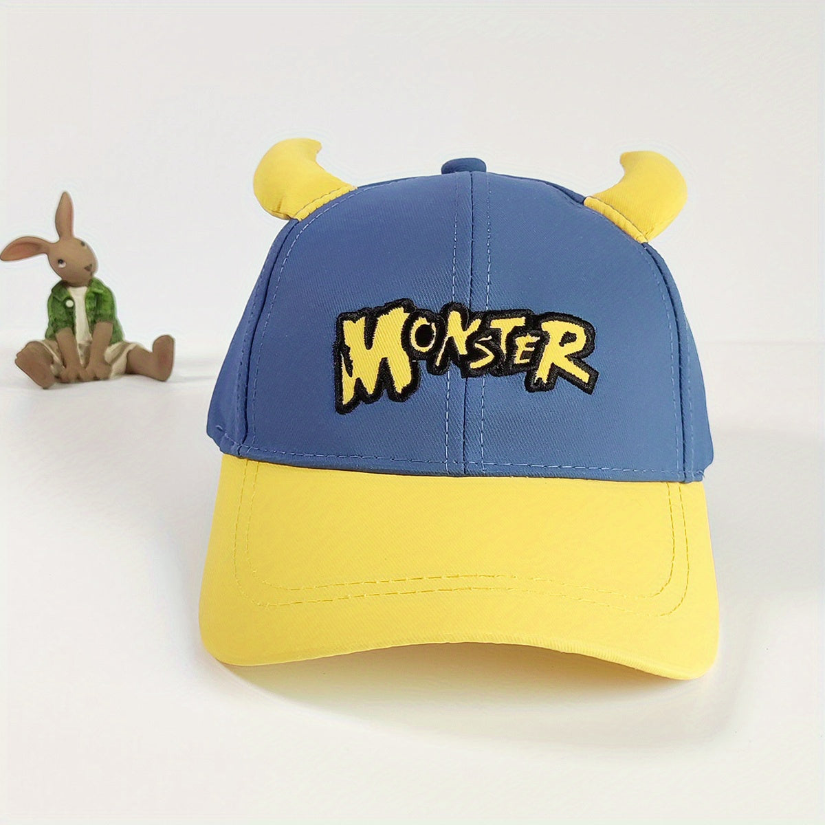 Kids Sunshade Baseball Cap with Letter Embroidery, Halloween