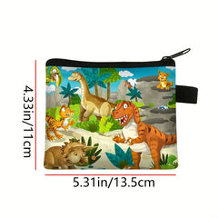 Kids Cartoon Dinosaur Coin Purse Mini Storage Bag Birthday Gift